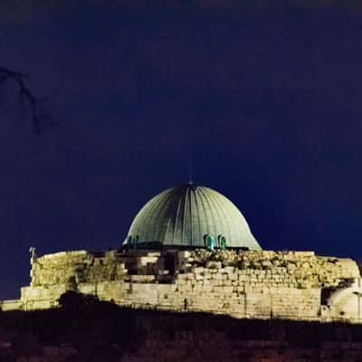 Night view Amman and additional day view, Jordan