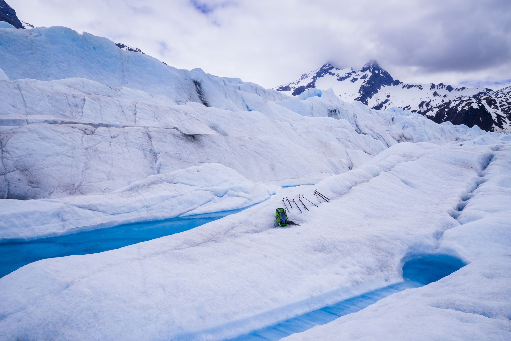 On Mendenhall Glacier, USA