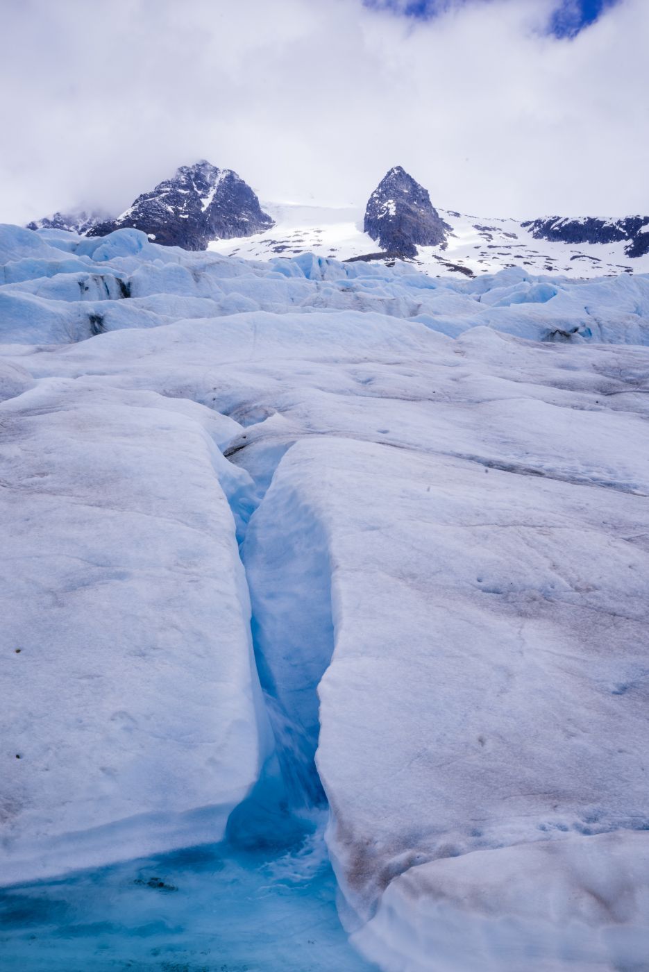 On Mendenhall Glacier, USA