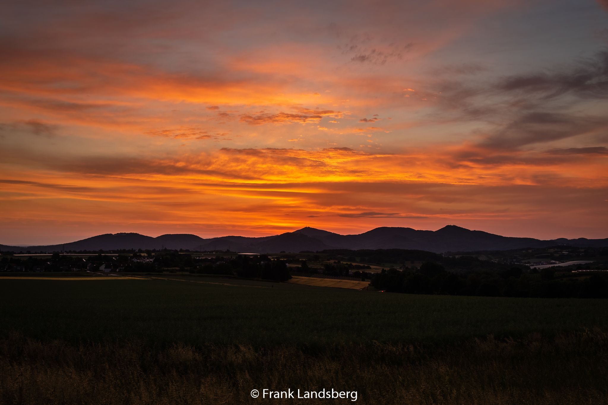 Panoramic view of the Siebengebirge, Germany