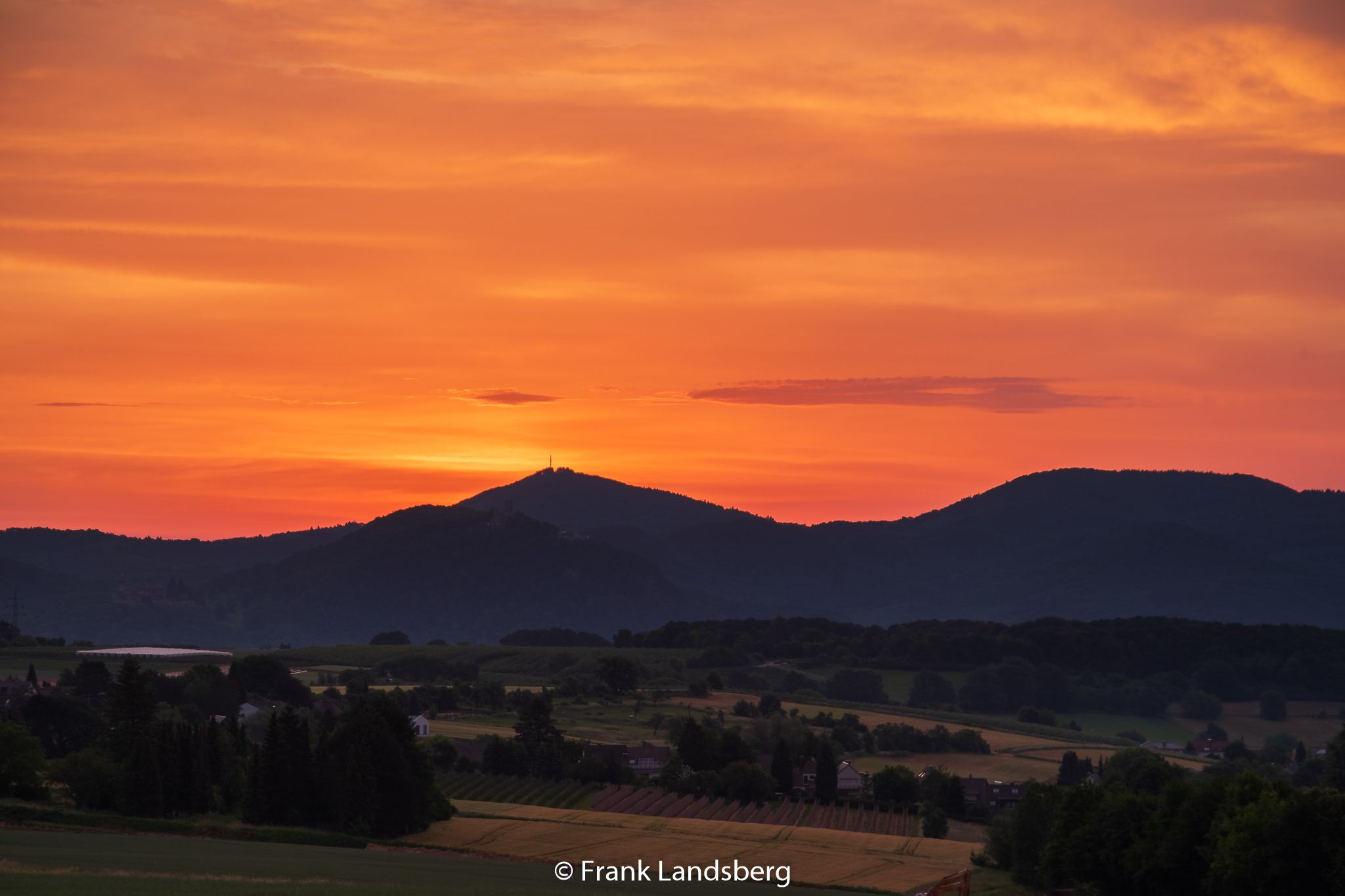 Panoramic view of the Siebengebirge, Germany