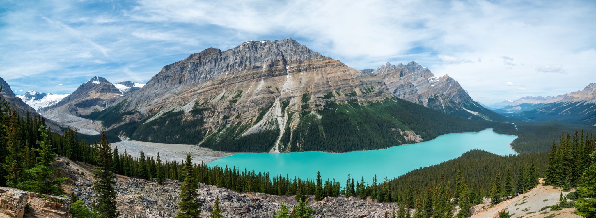 Peyto Lake Overview from Bow Summit, Canada