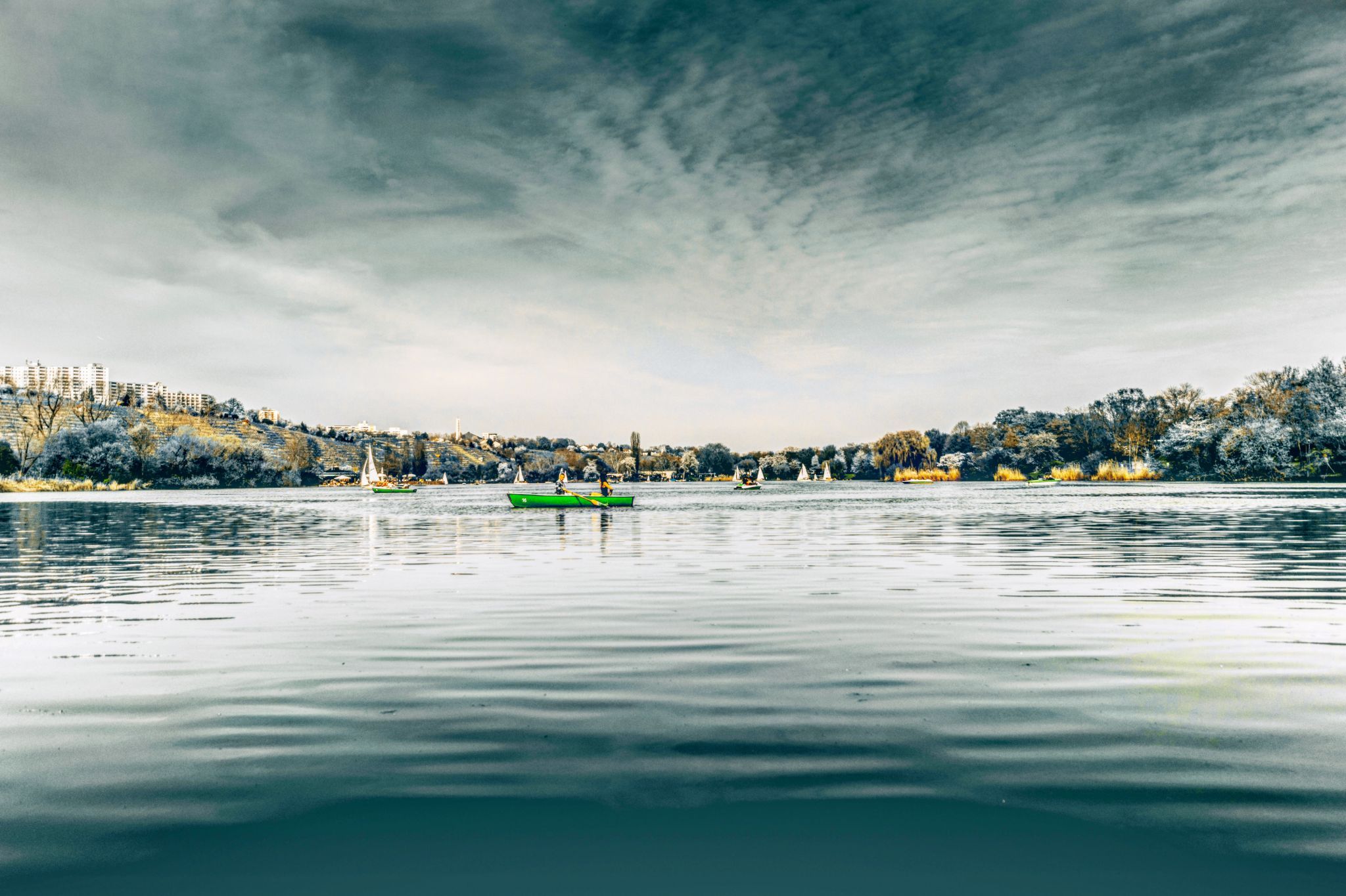 Pier at the Max-Eyth-See, Stuttgart, Germany