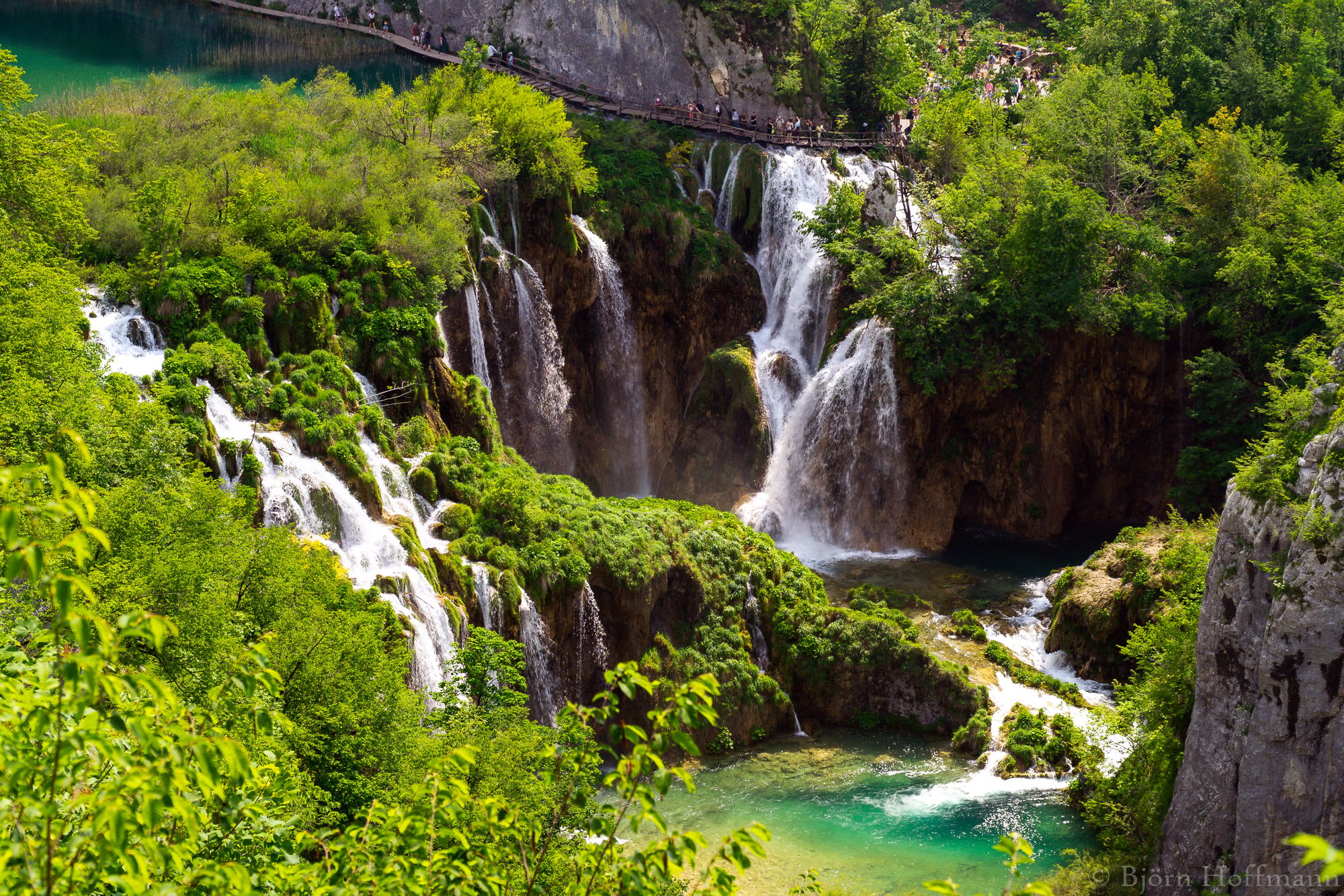 Plitvice National Park, Lower Lakes Waterfall Overview, Croatia