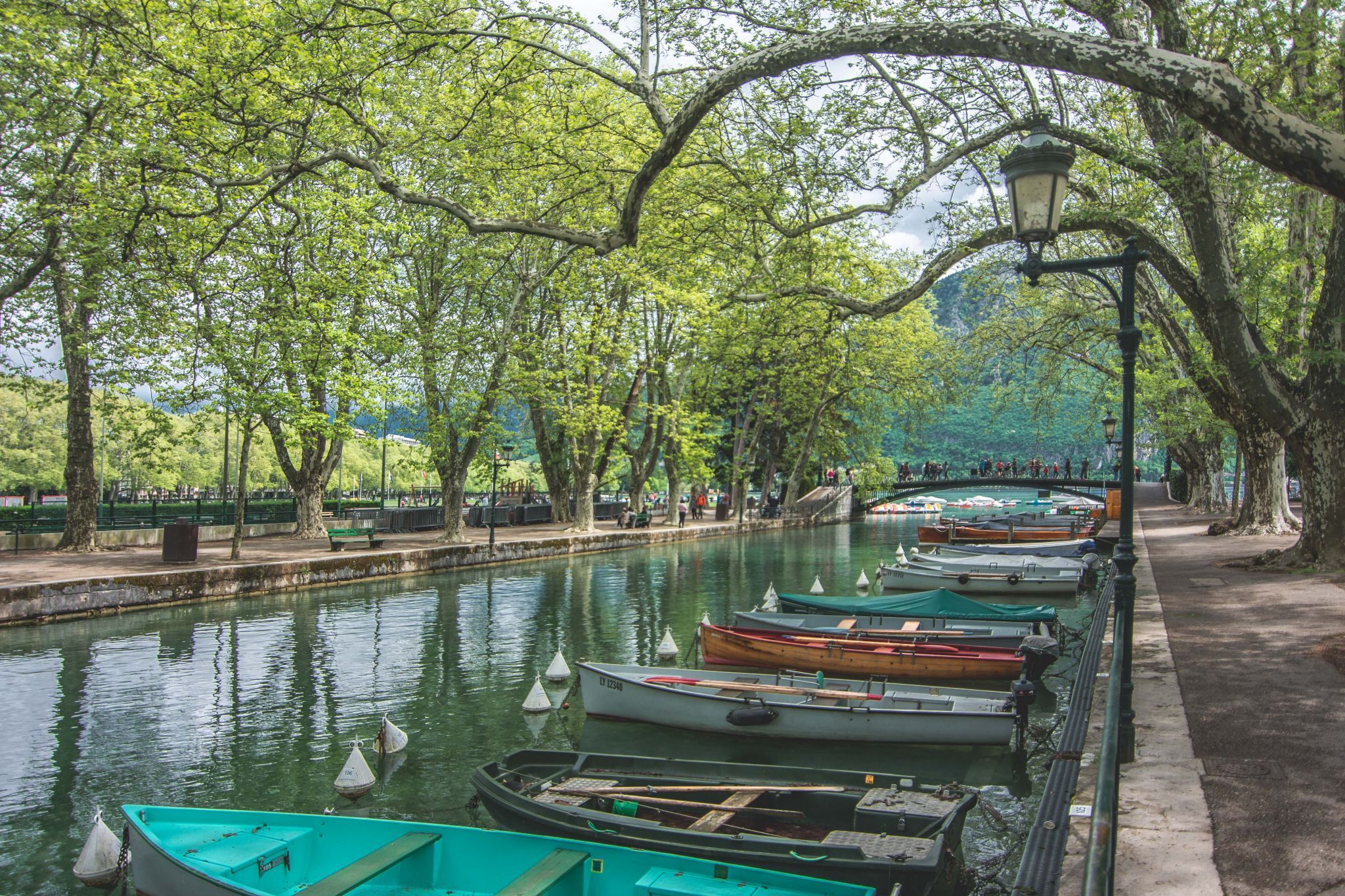 View to the Pont des Amours, Annecy, France