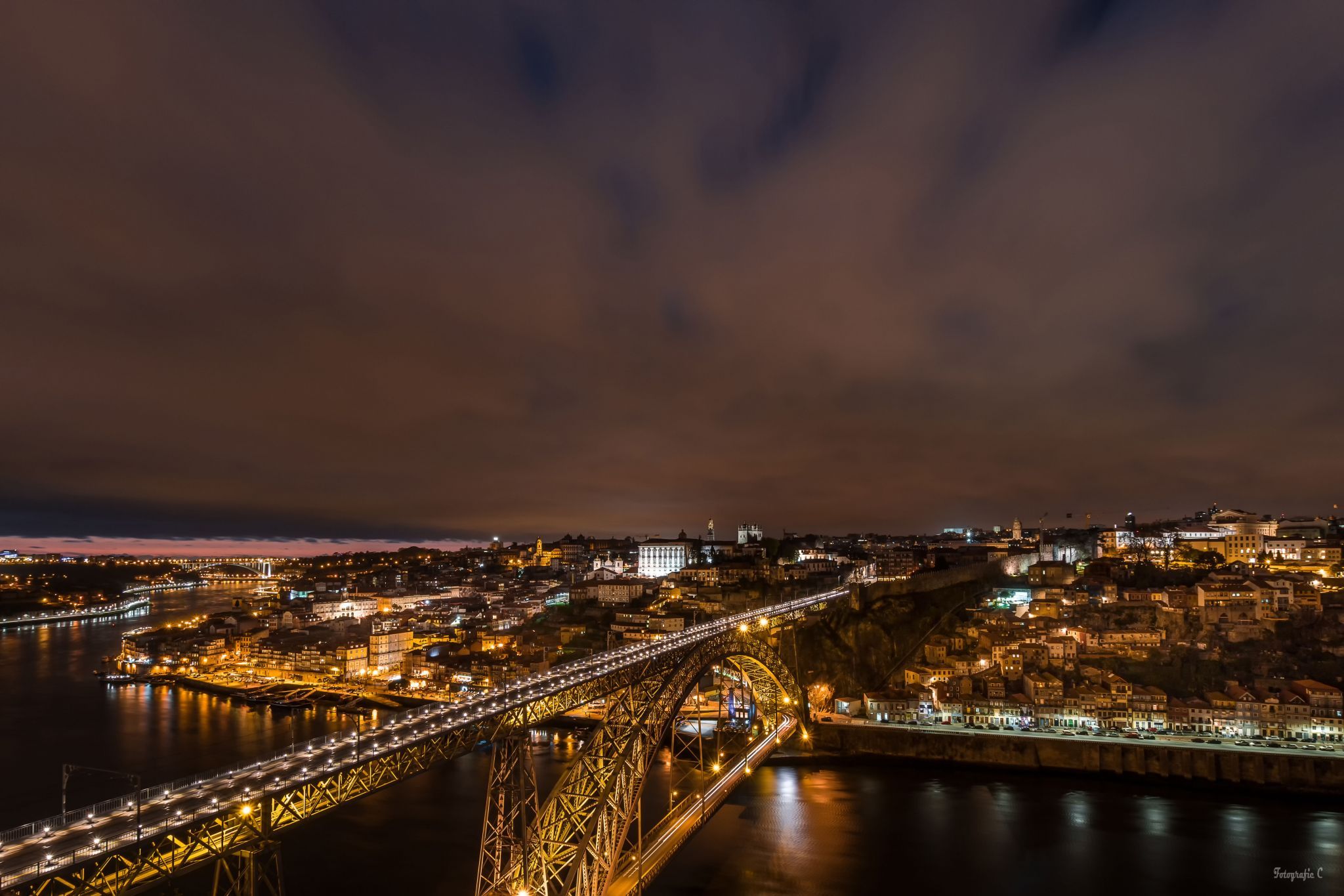 View onto Porto from the Ponte Luís I, Portugal