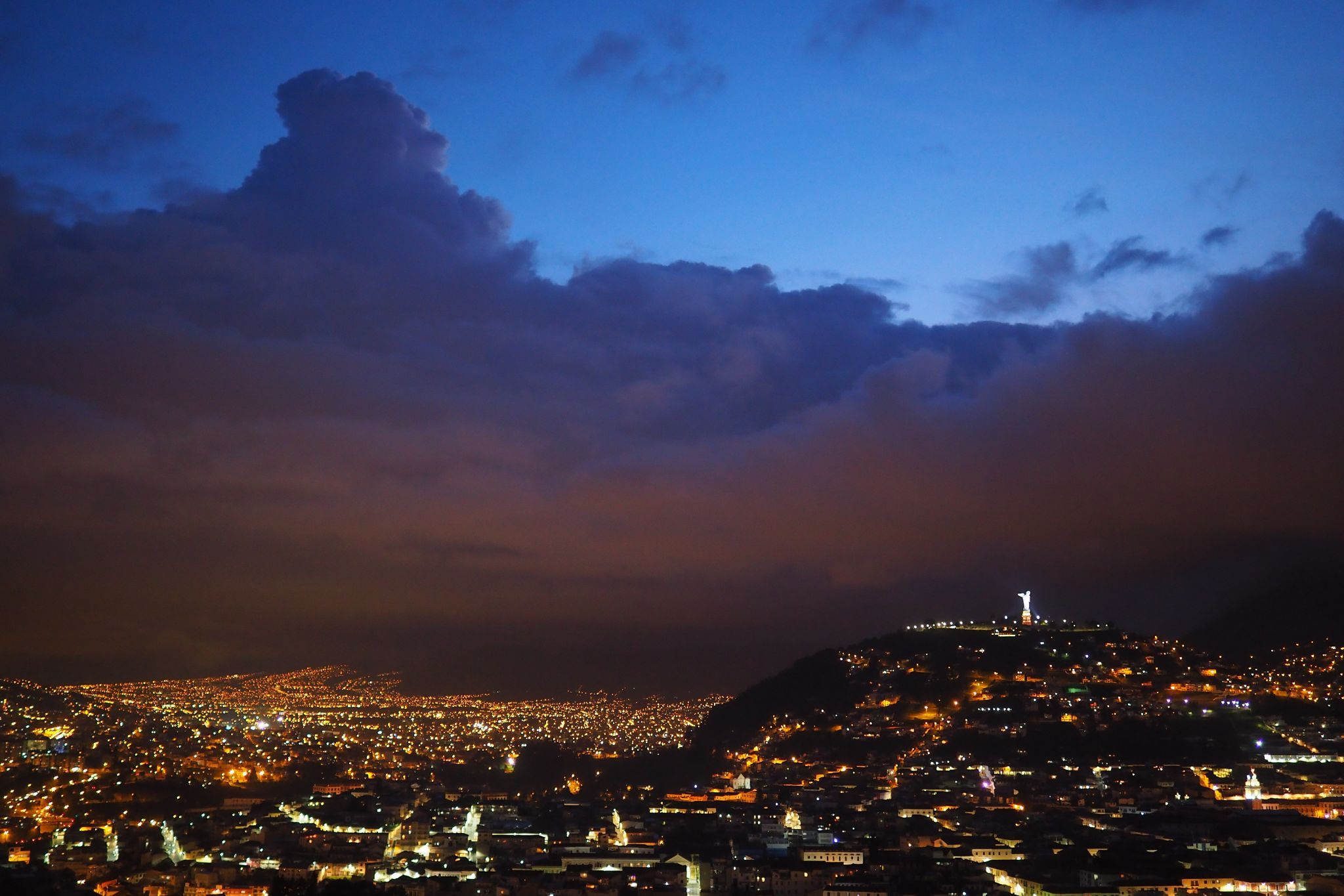 Quito, the Panecillo and the Lady of Quito, Ecuador