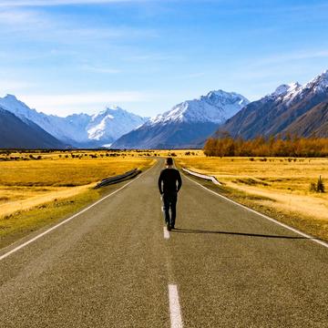 Road to Aoraki / Mount Cook, New Zealand