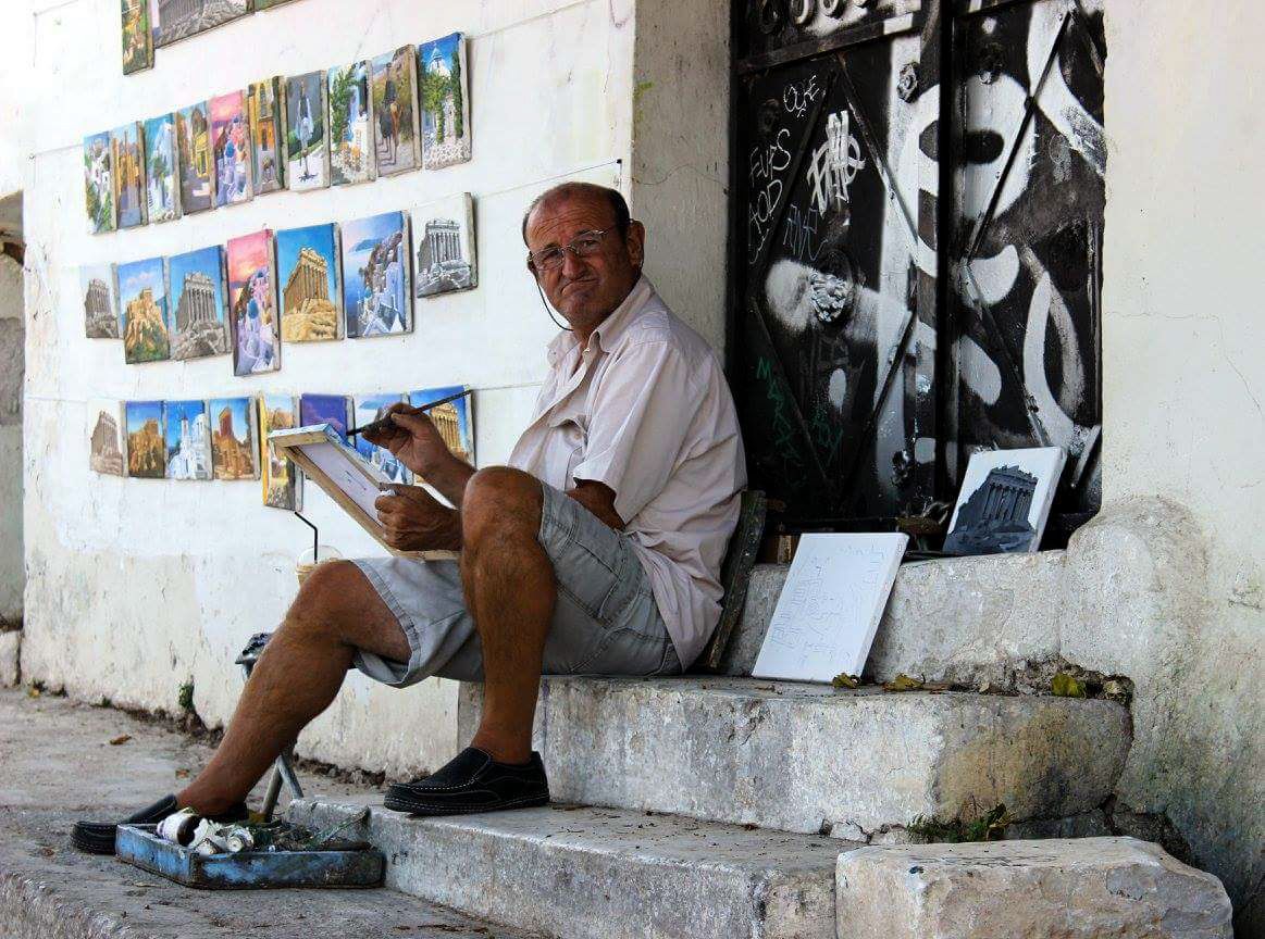 Street Painter Athens, Greece, Greece