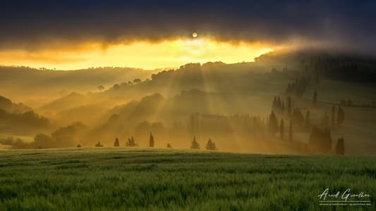 Sunrise over Val d'Orcia