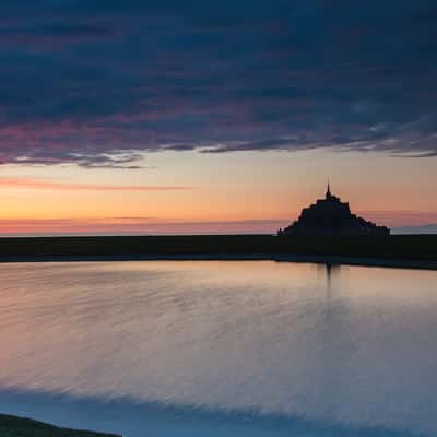 Last glimmer of light, Mont-Saint-Michel (Basse Normandie), France