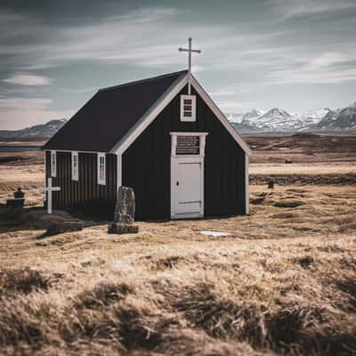 The black church of Bjarnarhöfn, Iceland