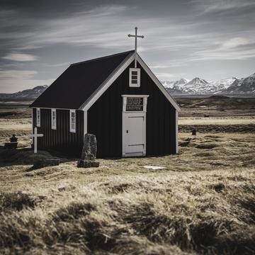 The black church of Bjarnarhöfn, Iceland