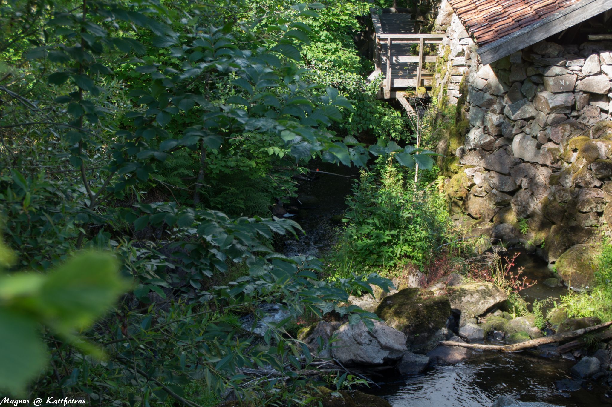 The old mill and waterfall at Röttle, Sweden
