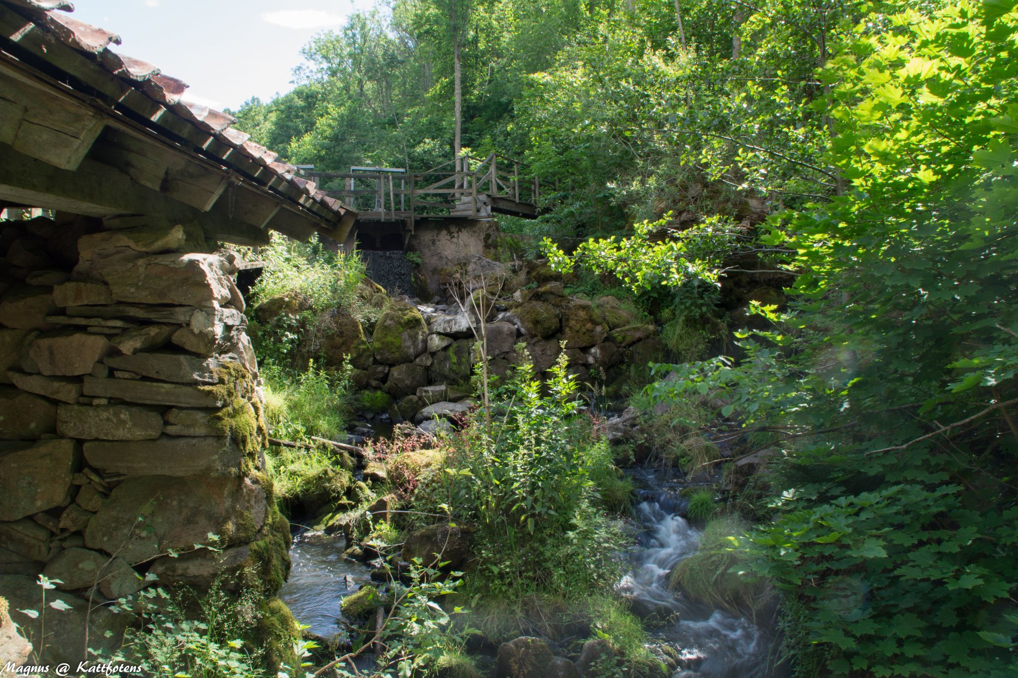 The old mill and waterfall at Röttle, Sweden