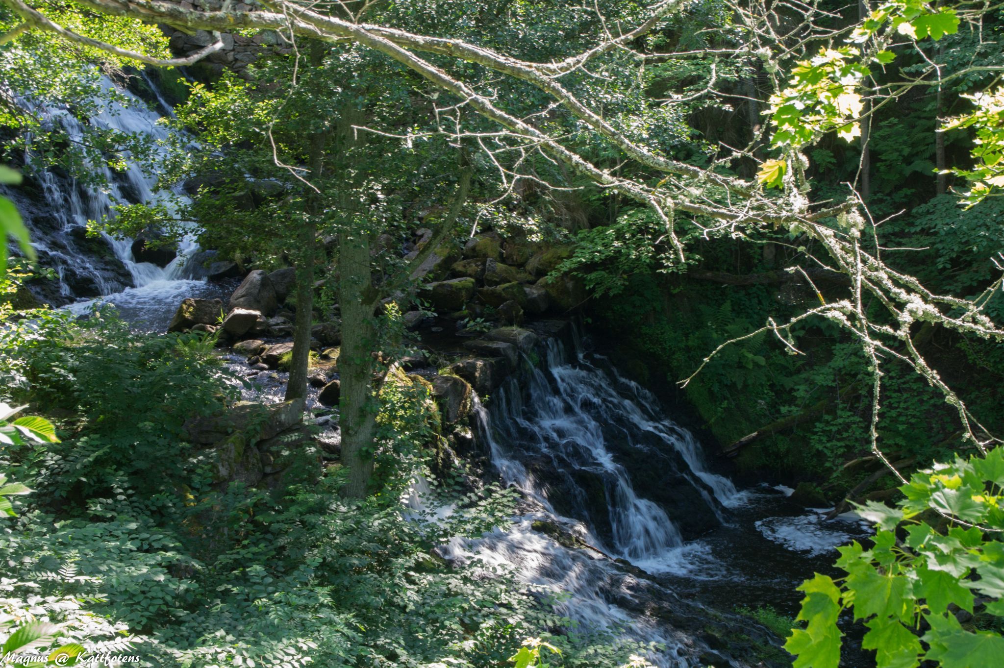 The old mill and waterfall at Röttle, Sweden