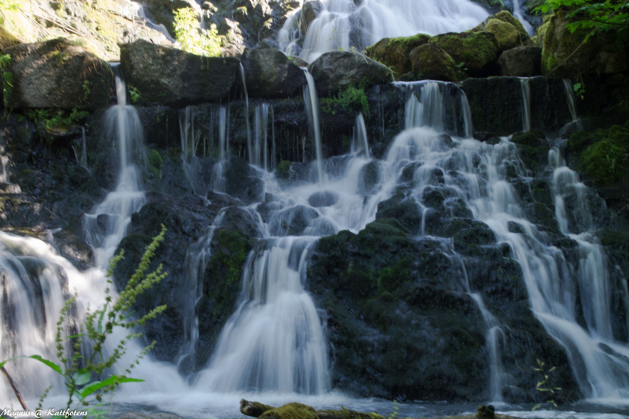 The old mill and waterfall at Röttle, Sweden