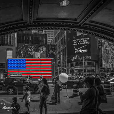Times Square flag, USA