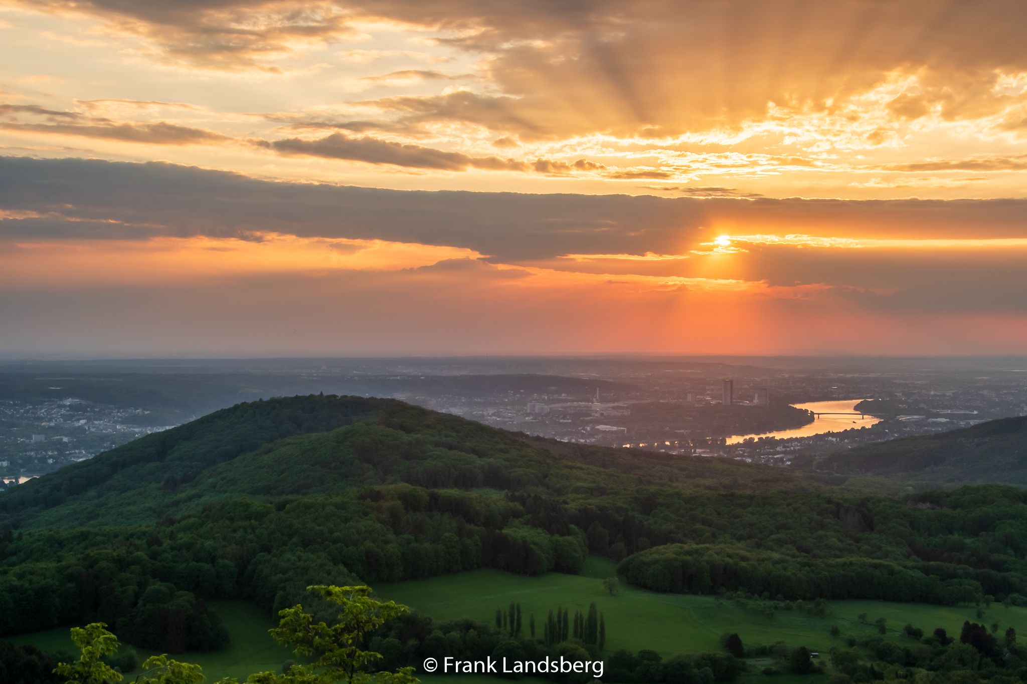 View over Bonn from Ölberg, Siebengebirge, Germany