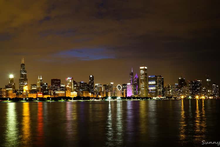 Skyline of Chicago from Adler Planetarium