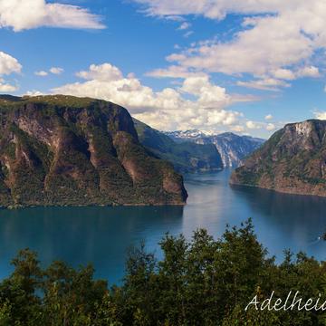 Aurlandsfjord from Stegastein Viewpoint, Norway