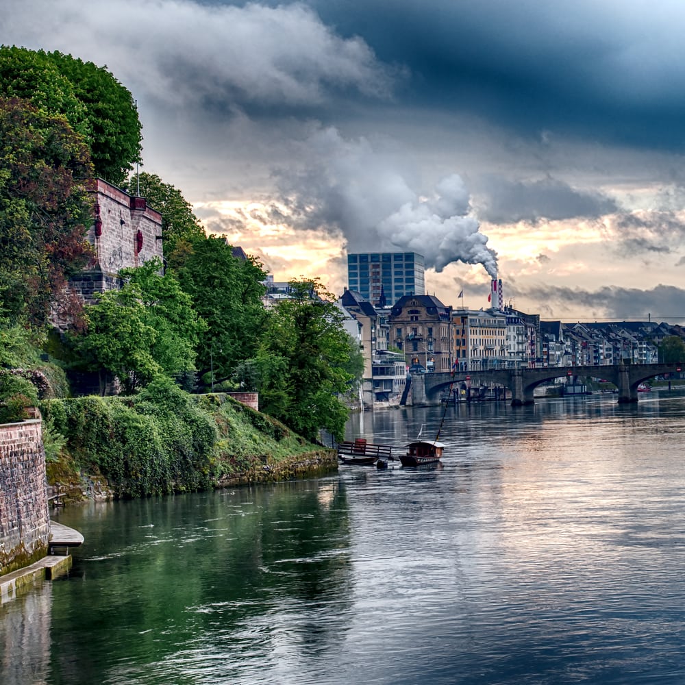 Basel riverside, Switzerland