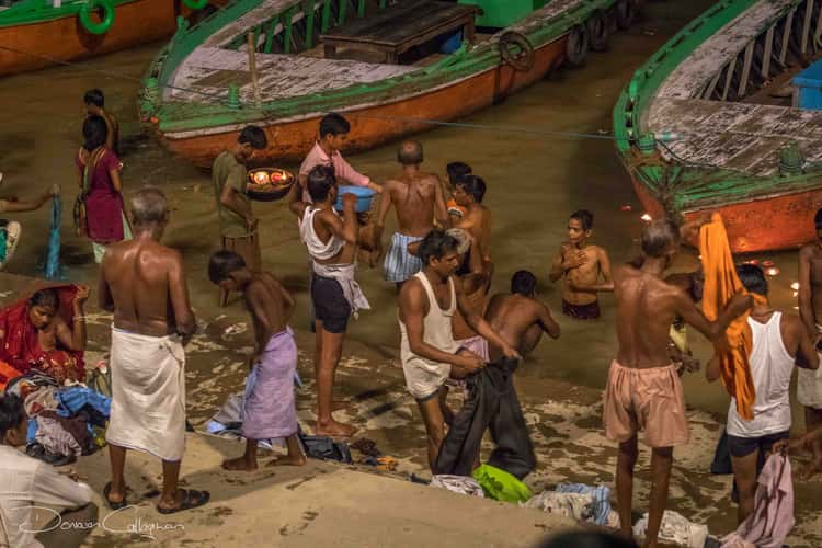 Bathing on the Ganges India