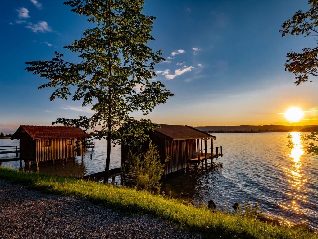 Boathouse at Kochelsee, Germany
