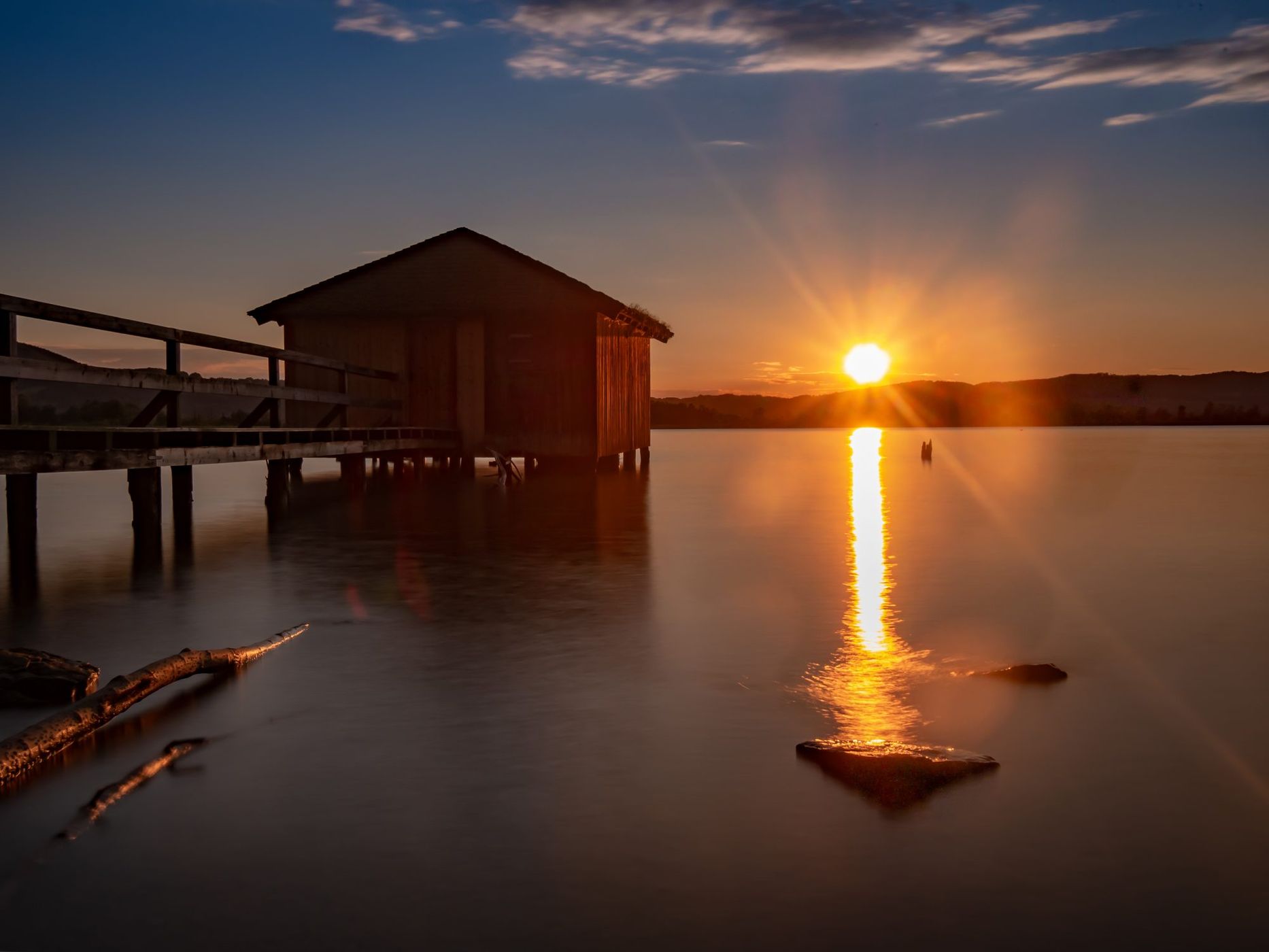 Boathouse at Kochelsee, Germany