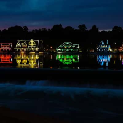 Boathouse Row at Midnight, USA