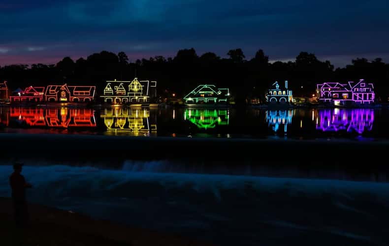 Boathouse Row at Midnight