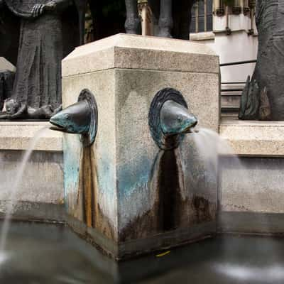 Fountain on the Cathedral Square, Augsburg, Germany