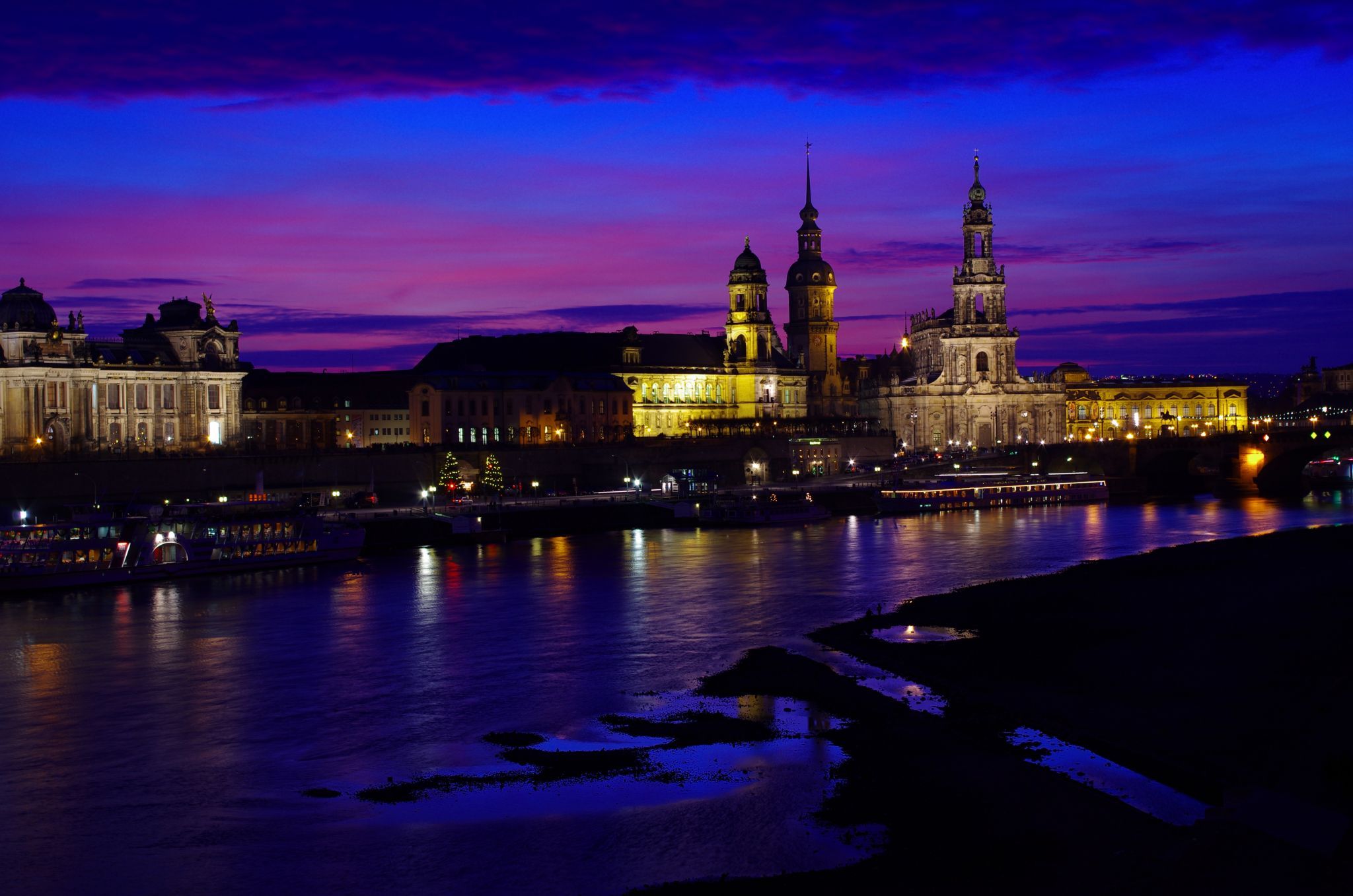 View over Dresden from Carolabrücke, Germany