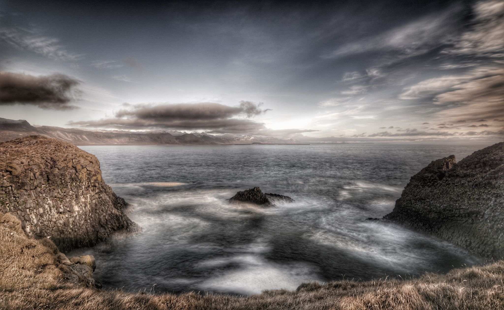 Little Bay of Arnarstapi Harbour, Iceland, Iceland