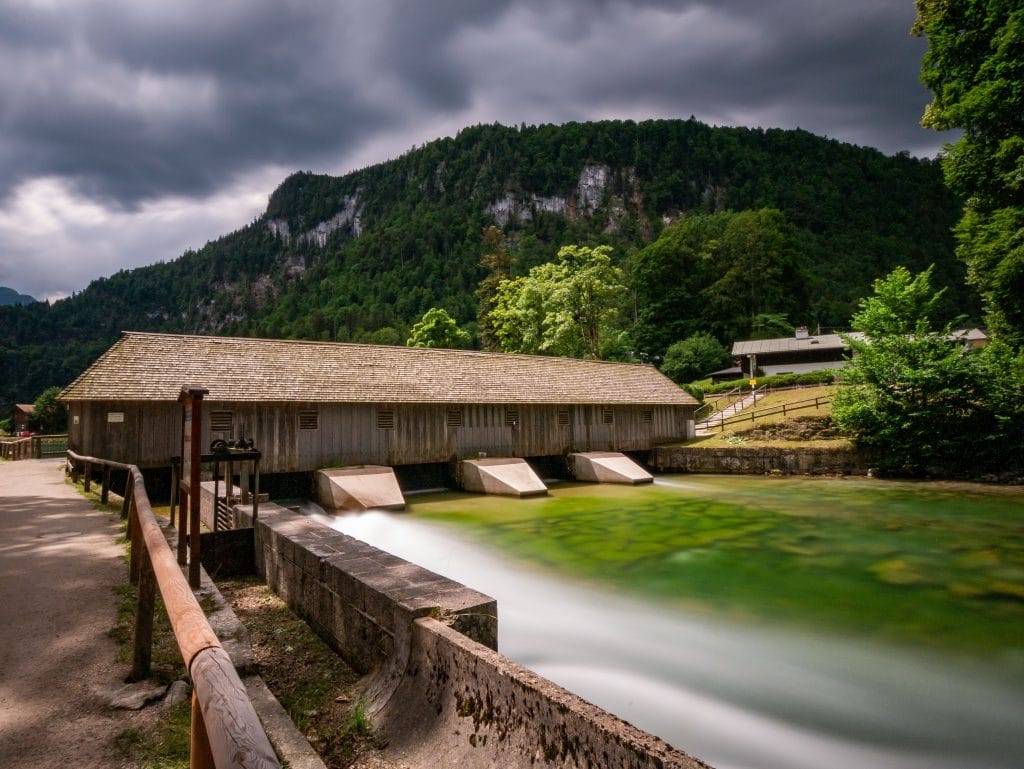 Covers wooden Bridge on the Königssee, Germany