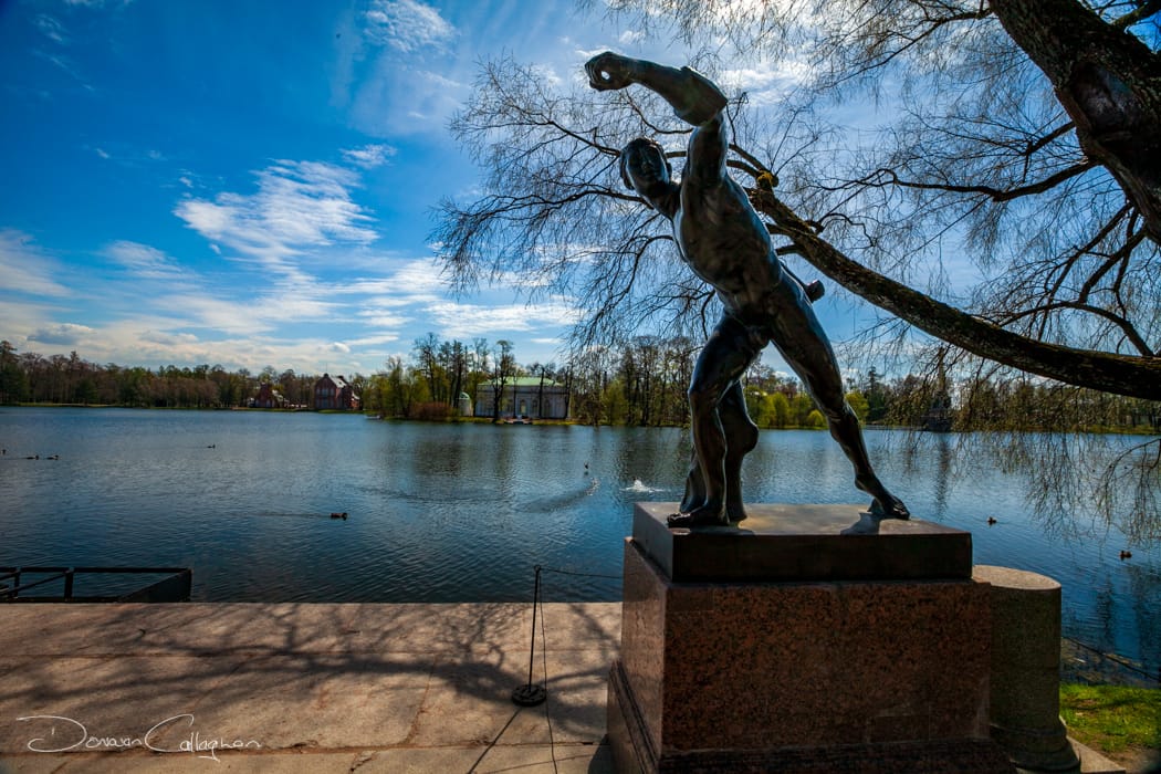 Discus thrower statue in Catherine park, Tsarskoye Selo, Russian Federation