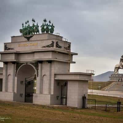 Entrance to Chinggis Khan Statue Complex Mongolia, Mongolia