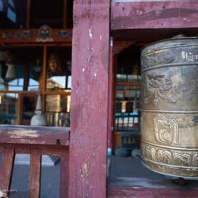 Gandantegchinlen Monastery Prayer Wheel Ulaan Baatar, Mongolia