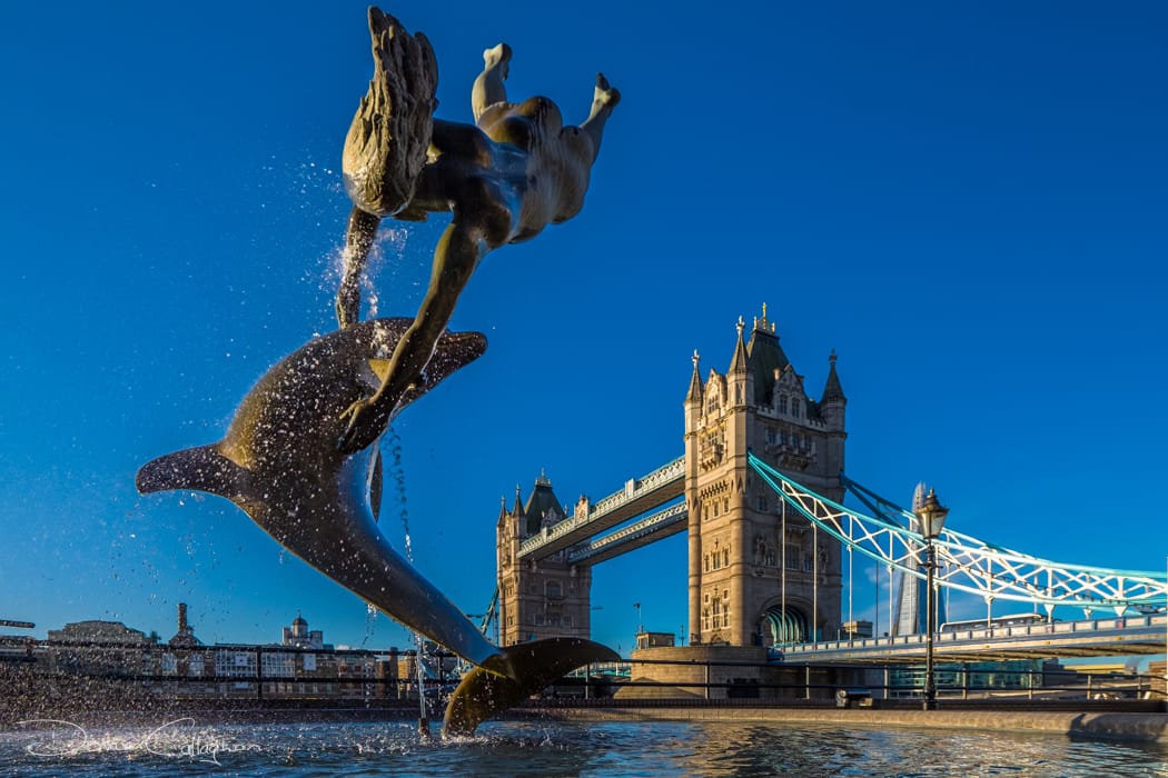 Girl & Dolphin Tower Bridge London, United Kingdom