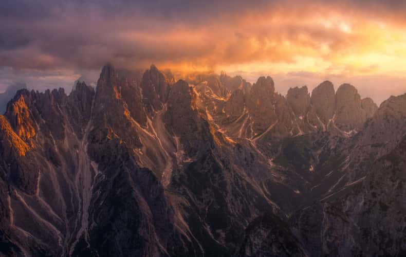 Hike to Sunset/Sunrise Dolomite View from Rifugio Auronzo