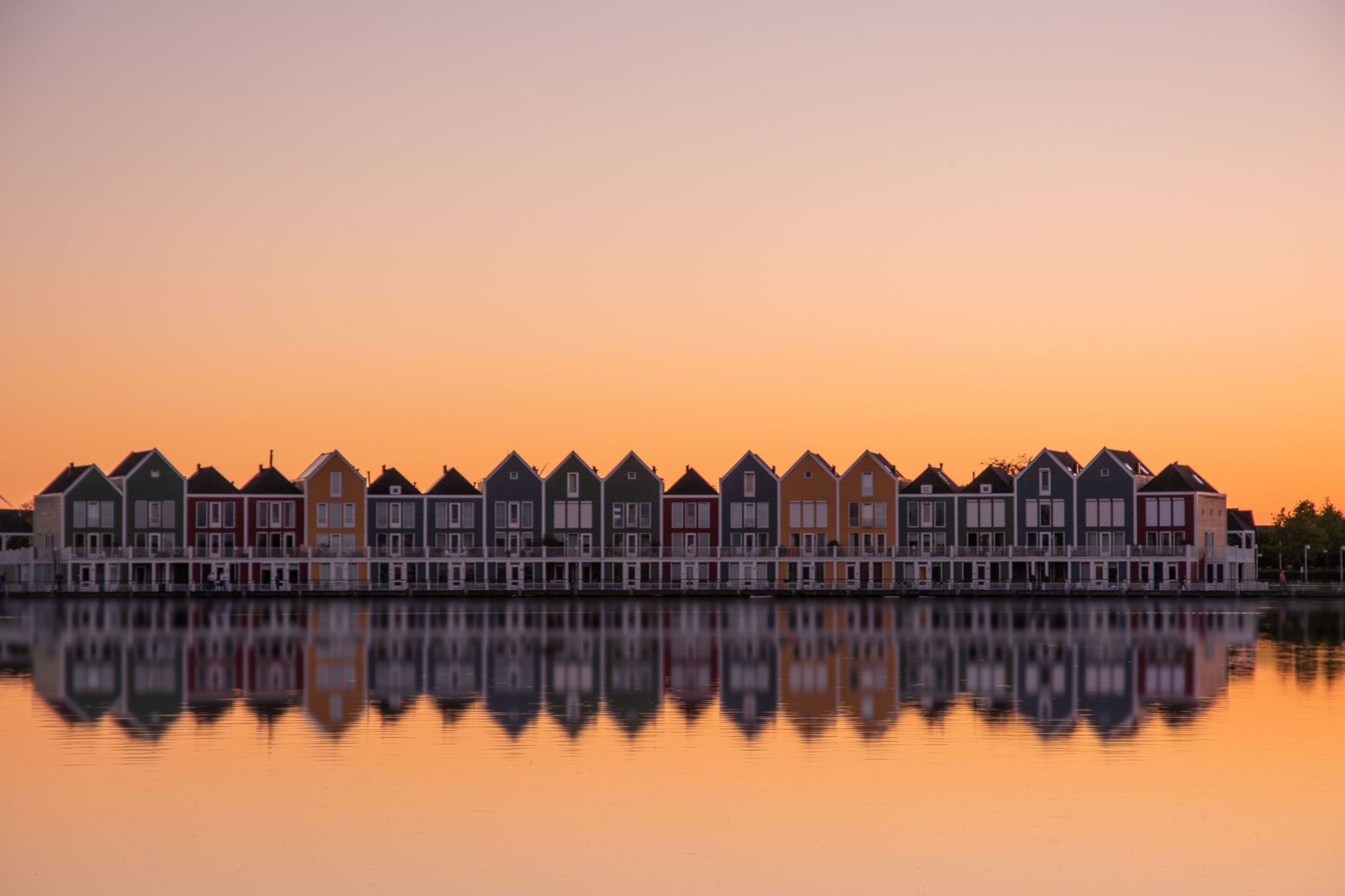 Houten rainbow houses, Netherlands