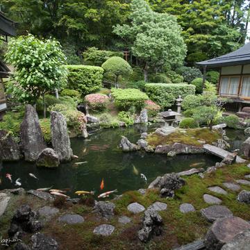 Ichijoin Temple lodging Garden Koyasan, Japan