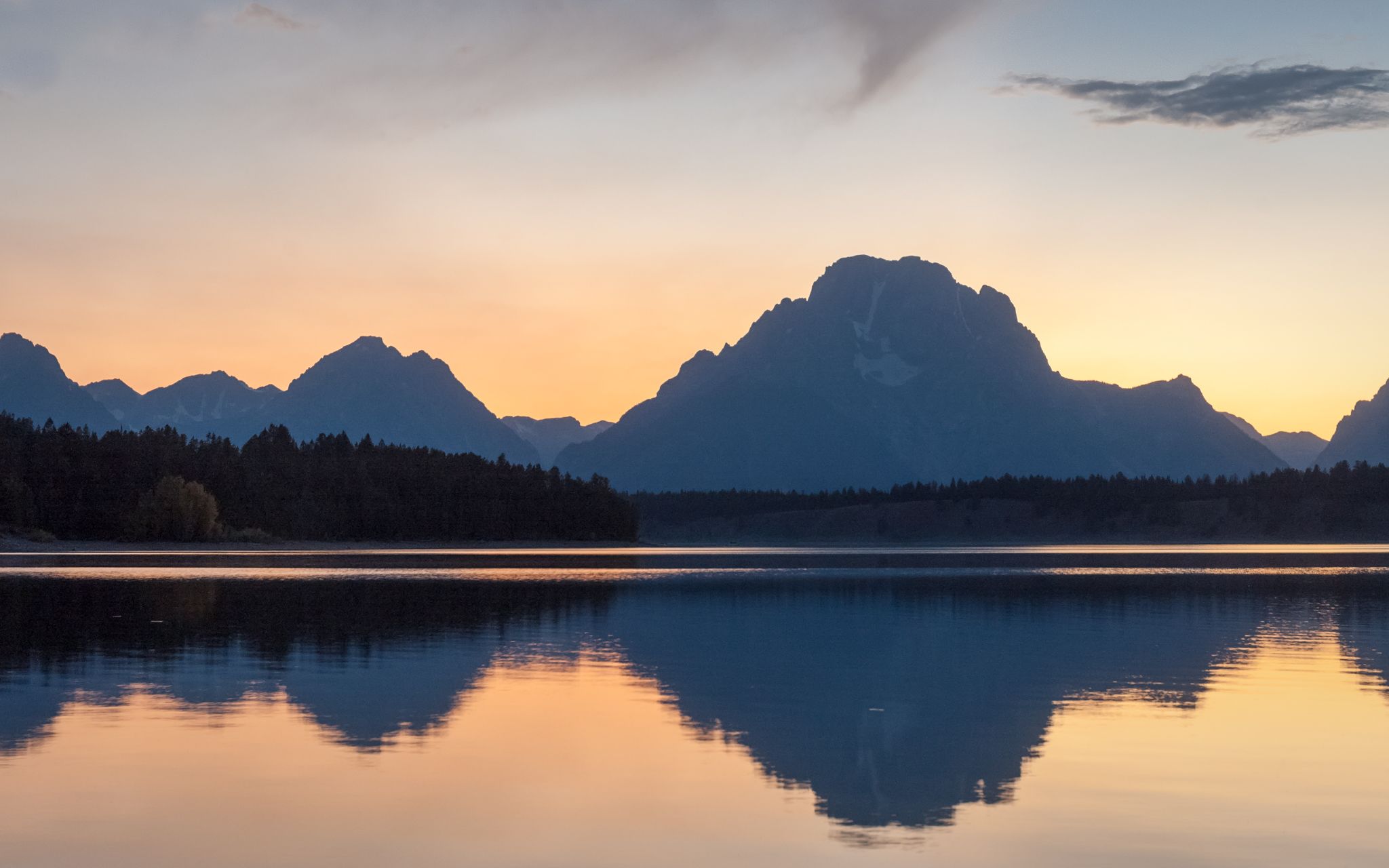Jenny Lake and Mount Moran, USA