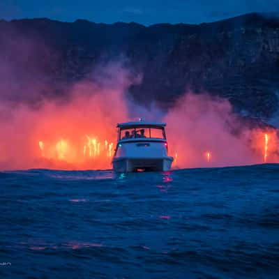 Kilauea volcano meets the sea Big Island, USA