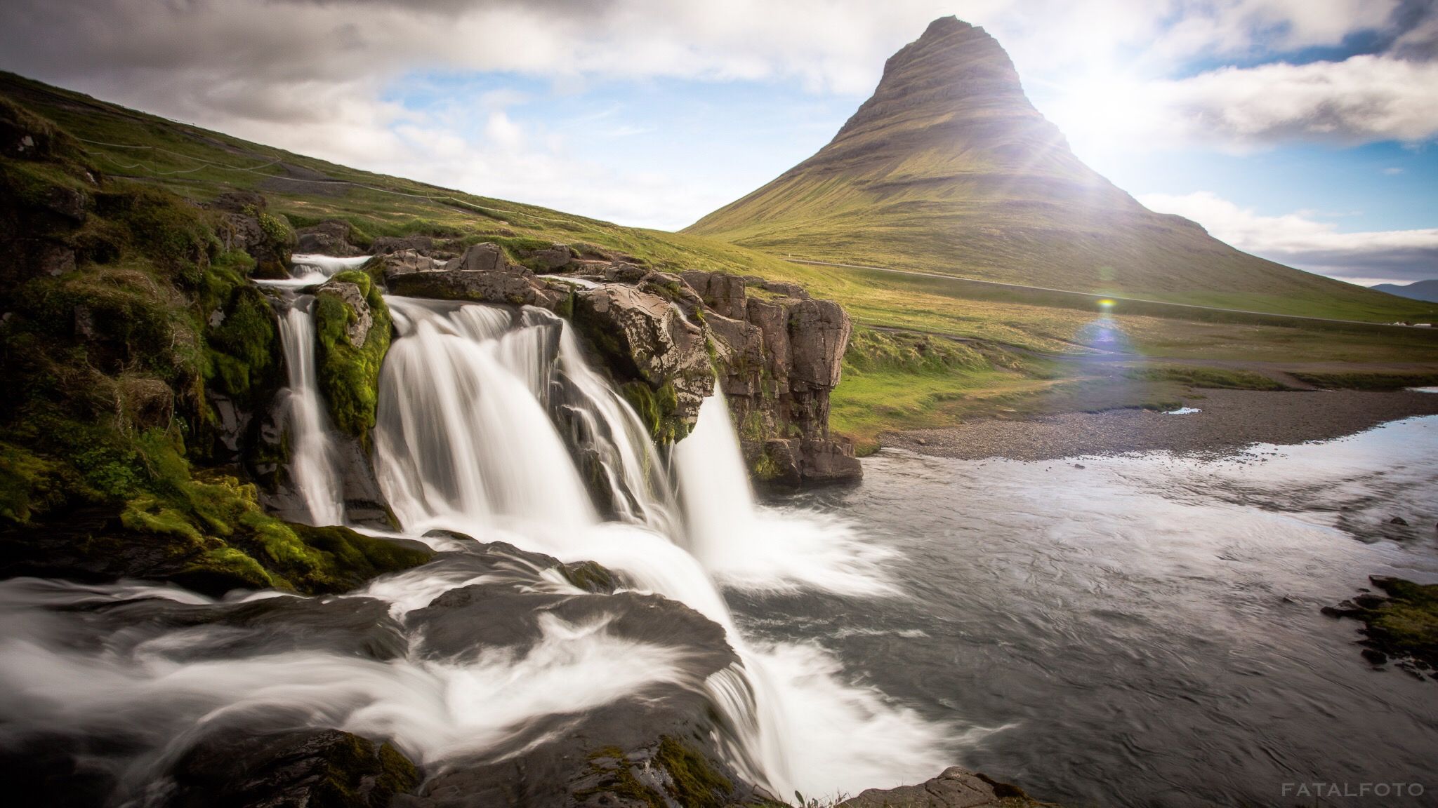 Kirkjufell Waterfall with Kirkjufell, Iceland