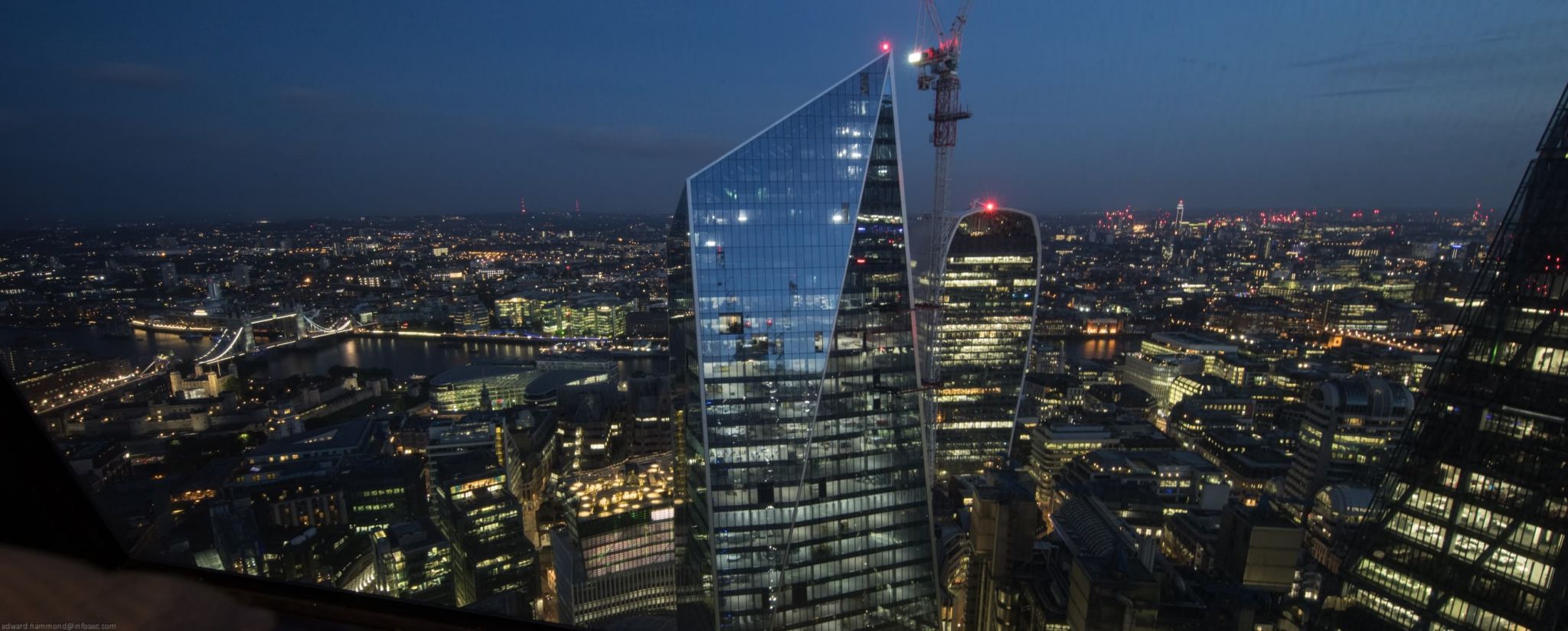 Views from the Gherkin, London City, United Kingdom