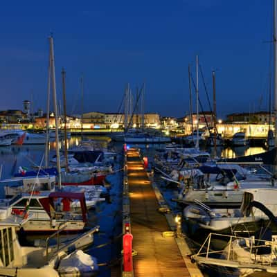 Marina di Pisa at night, Italy