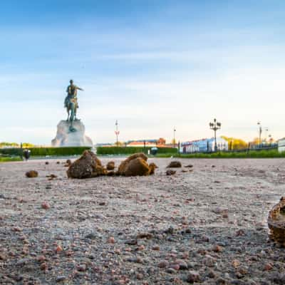 Monument to Peter the great bronze Horseman St Petersburg, Russian Federation