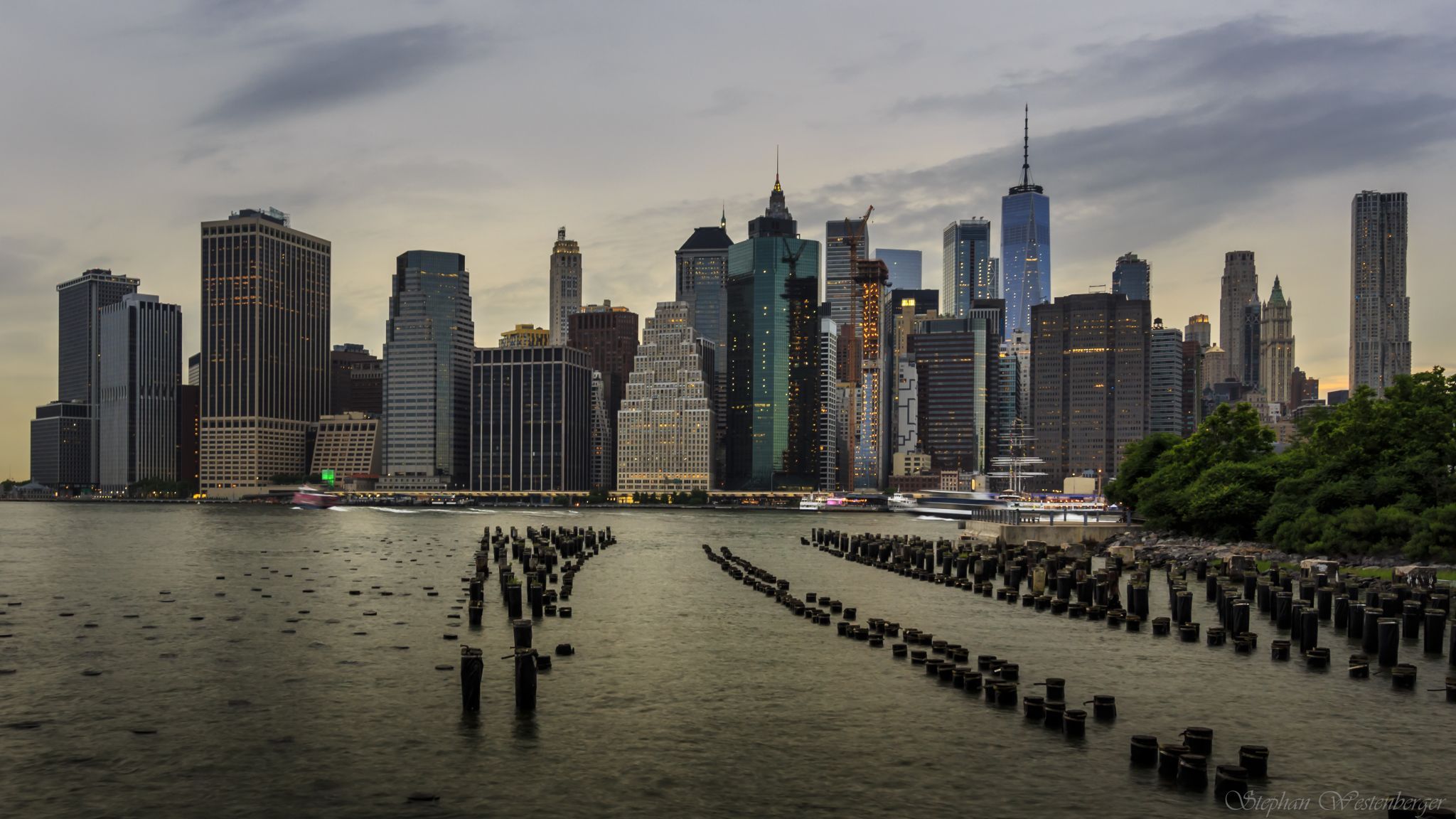 New York City Skyline from Pier 1, Brooklyn, USA
