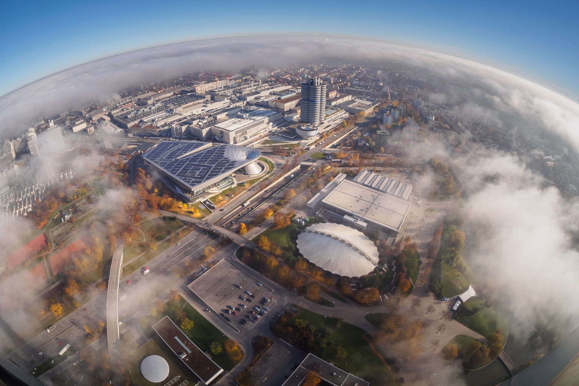 View from Olympiaturm (Olympia Tower), Munich, Germany